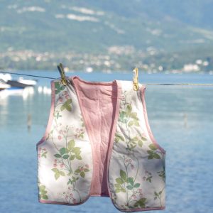 Gilet Lucie Fraises x Rose