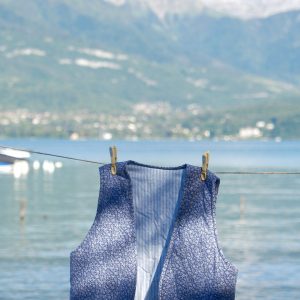 Gilet Lucie Fleurs x Rayures